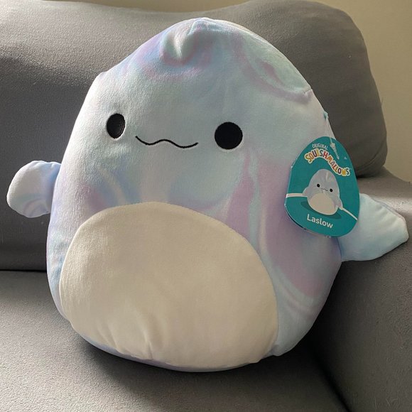 Squishmallow Laslow 12" Plush Beluga Whale - Picture 1 of 1